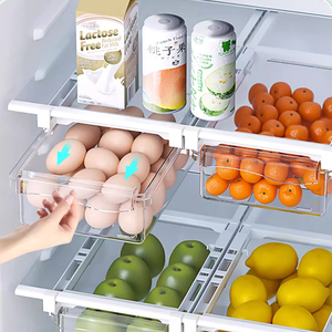 悬挂抽屉式冰箱收纳盒整理神器保鲜鸡蛋水果厨房食品级专用储物盒
