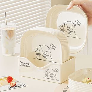 塑料吐骨碟高级感家用放菜吐骨头盘碟小碟子可洗碗机餐桌垃圾渣盘