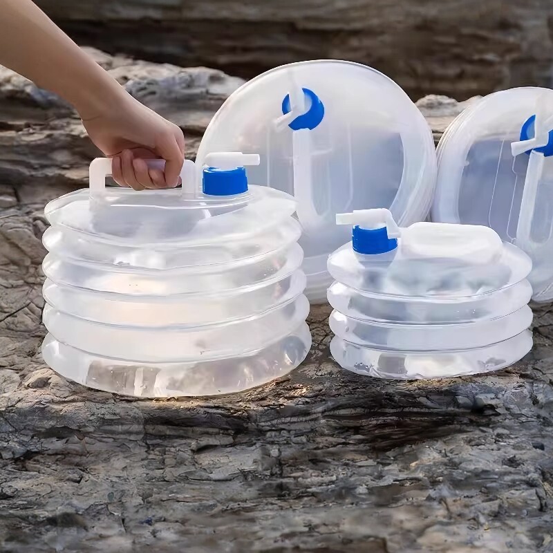 户外折叠储水桶自驾游车载便携装蓄水箱罐厨房塑料带龙头家用水桶