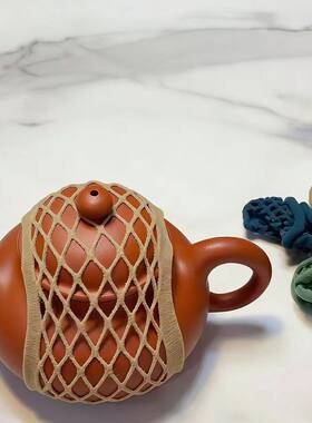 茶壶收纳网兜紫砂壶保护带茶杯茶碗保护套户外旅行防磕碰茶具配件