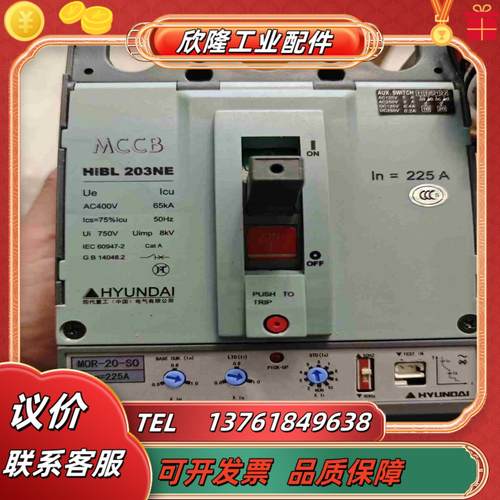 HYUNDAI现代塑壳断路器 HiBL203NE225A 议价