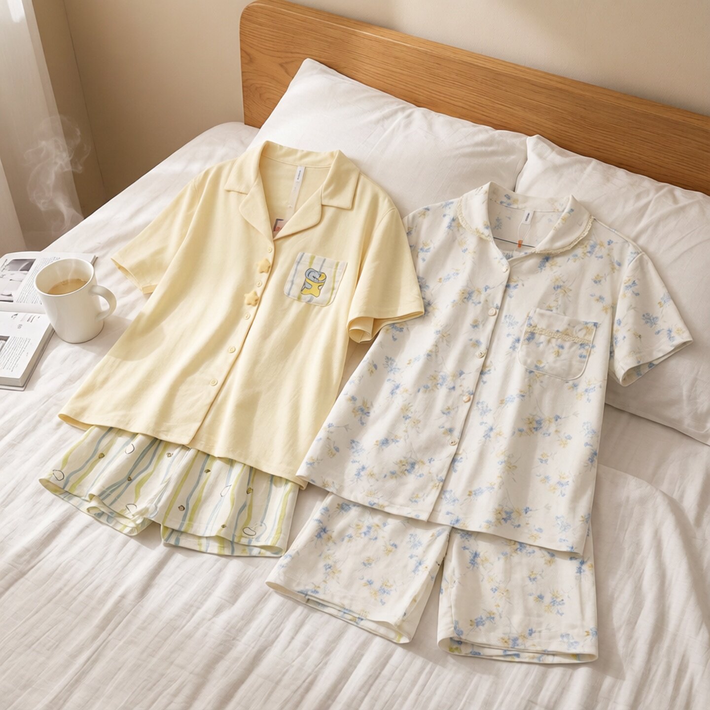 香蜜闺秀女士棉质短袖短家居服