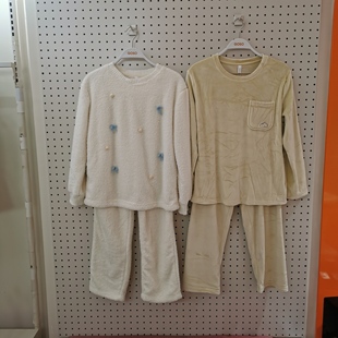 香蜜闺秀25403029女士新款 家居服 柔美可爱减龄米粒绒套头长袖