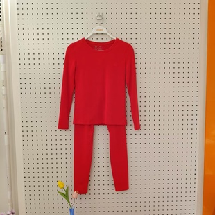 香蜜闺秀25405036女士桑蚕丝棉质国香圆领大红秋衣秋裤