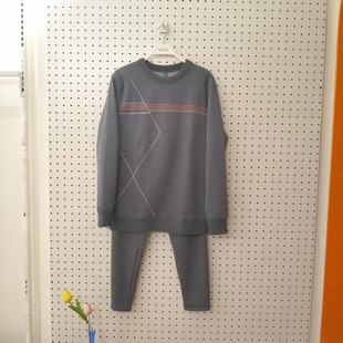 前片提花超柔绒圆领保暖内衣套装 香蜜闺秀25425043新款 男士