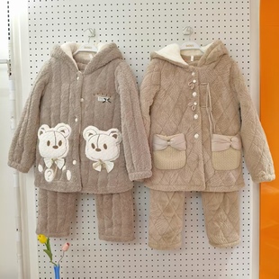 连帽家居服套装 香蜜闺秀25403069女士新款 加厚夹棉冬款