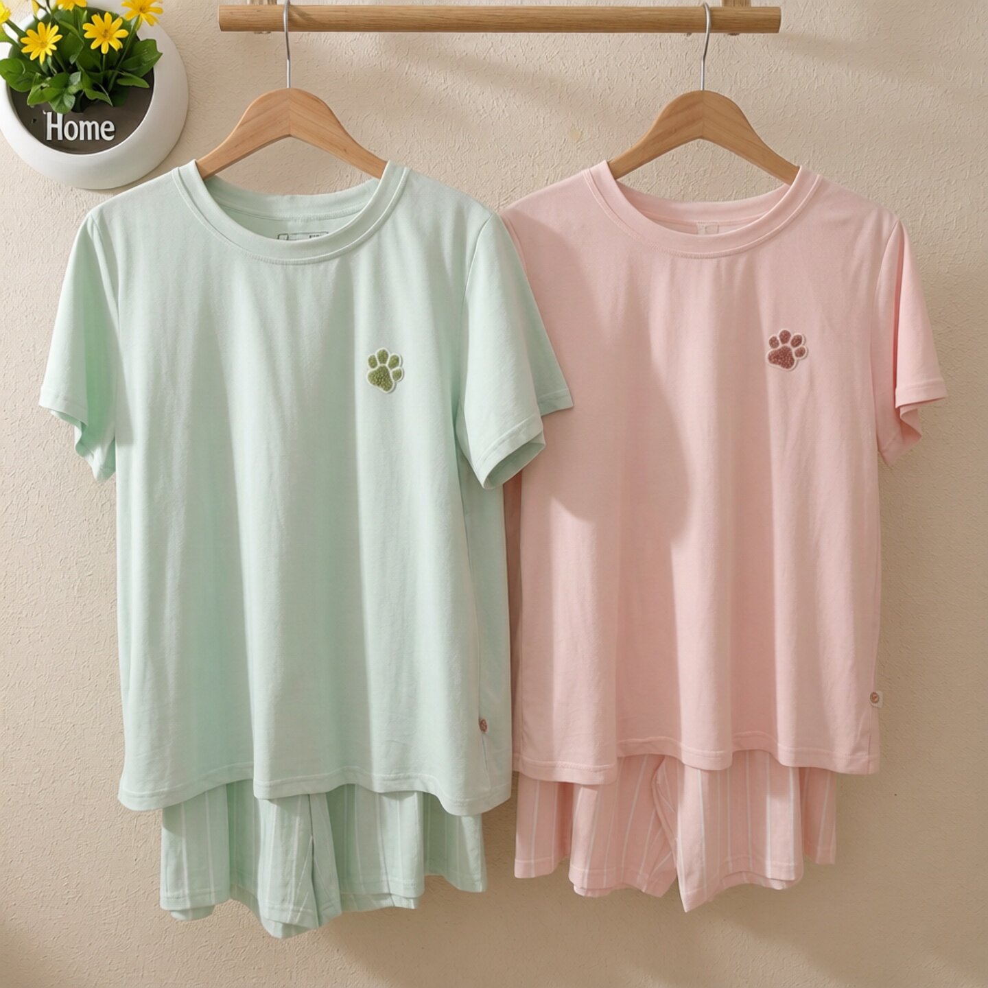 香蜜闺秀女士全棉短袖短裤家居服