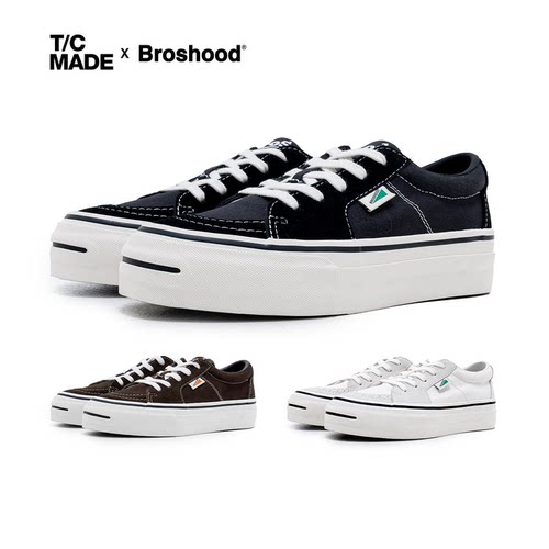 TCMADE xBroshood 联名春夏 开口笑帆布鞋日系工装厚底休闲硫化鞋 - 封面