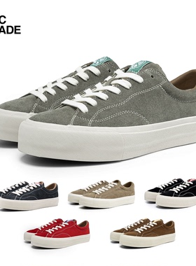 TCMADE 021翻毛皮低帮帆布鞋 厚底 增高复古日系潮男女滑板硫化鞋