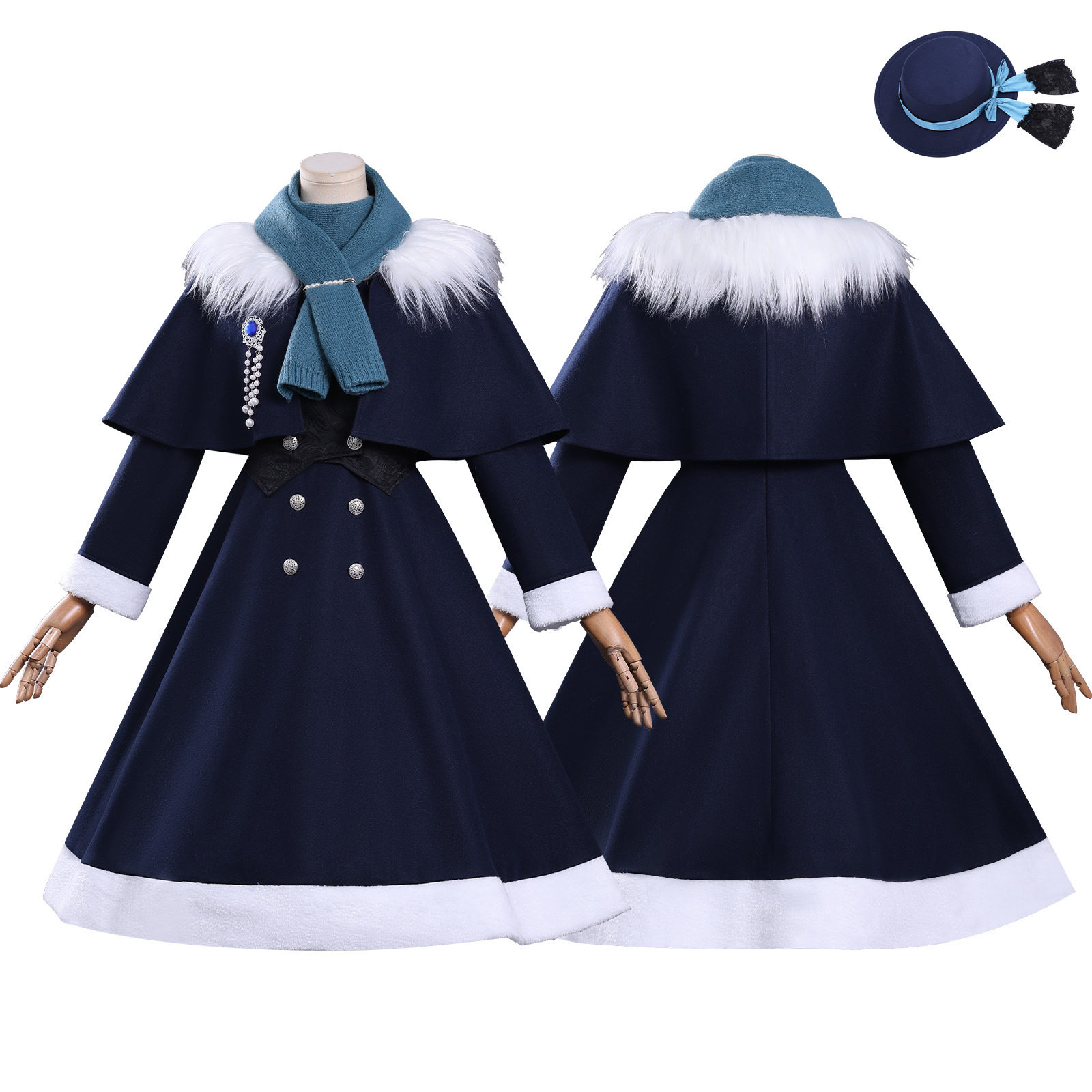 重返未来1999cos服维尔汀冬装毛绒套装cosplay二次元角色服图片