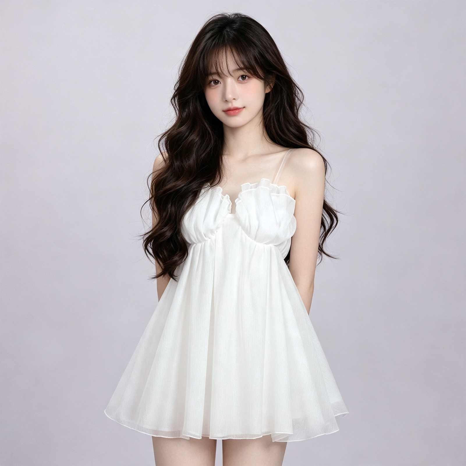 露思澳门演唱会同款辣妹舞台女装性感白色纱裙套装演出服女舞台装