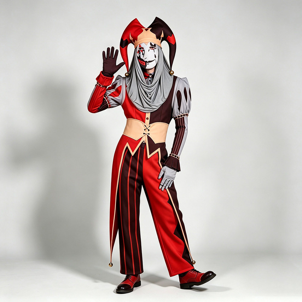 木偶王国cos服jestyn游戏木偶小丑杰斯汀cosplay万圣节舞台扮演服图片