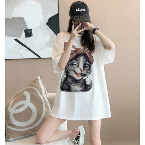 黑色短袖T恤女夏季潮牌设