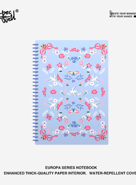 PEC PEC WELL软线圈笔记本 B5高颜值时尚手账学生文具本子可爱大容量