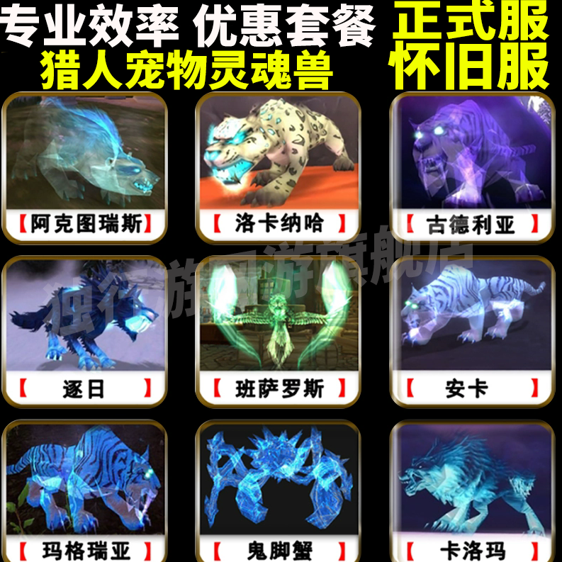 魔兽世界怀旧正式国服WLK代练抓猎人灵魂兽大角脚熊稀有宠物宝宝