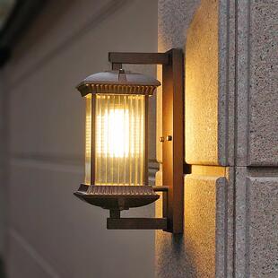 太阳能户外壁灯防水外墙灯中式别墅庭院围墙仿古复古室外阳台壁灯