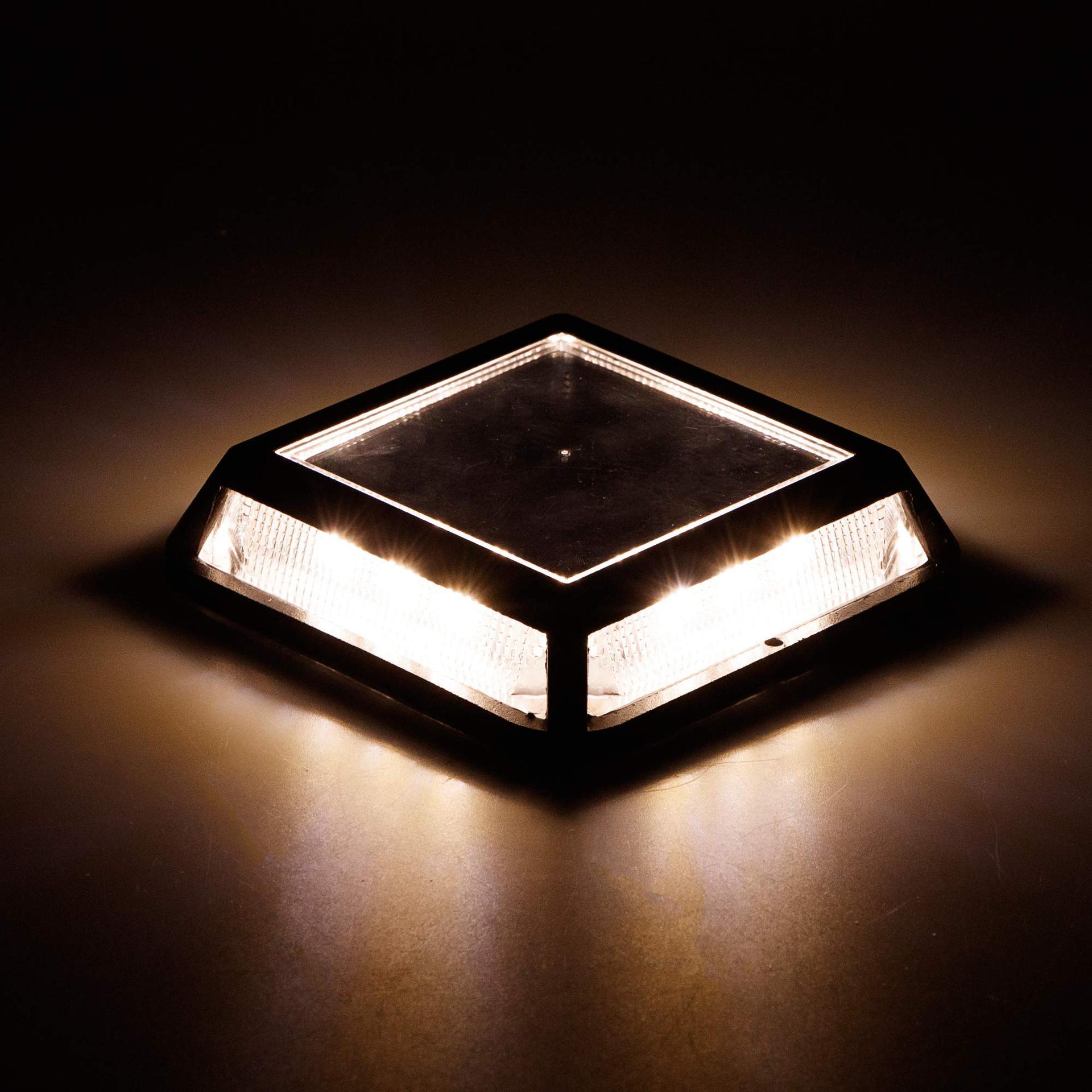 跨境热销太阳能方形铝铸地埋灯户外庭院台阶地板围墙脚装饰小路灯