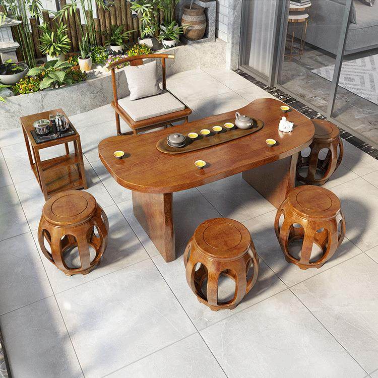 中式古典阳台茶桌小型家用客厅接待复古大板泡茶桌椅创意弧形茶台,商业/办公家具,茶台/茶桌,淘宝优惠券,粉丝福利购,淘宝优惠卷