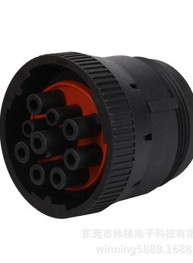 9PIN TYPE1外螺纹至9P TYPE1内螺纹黑色9 pin分路器y电缆