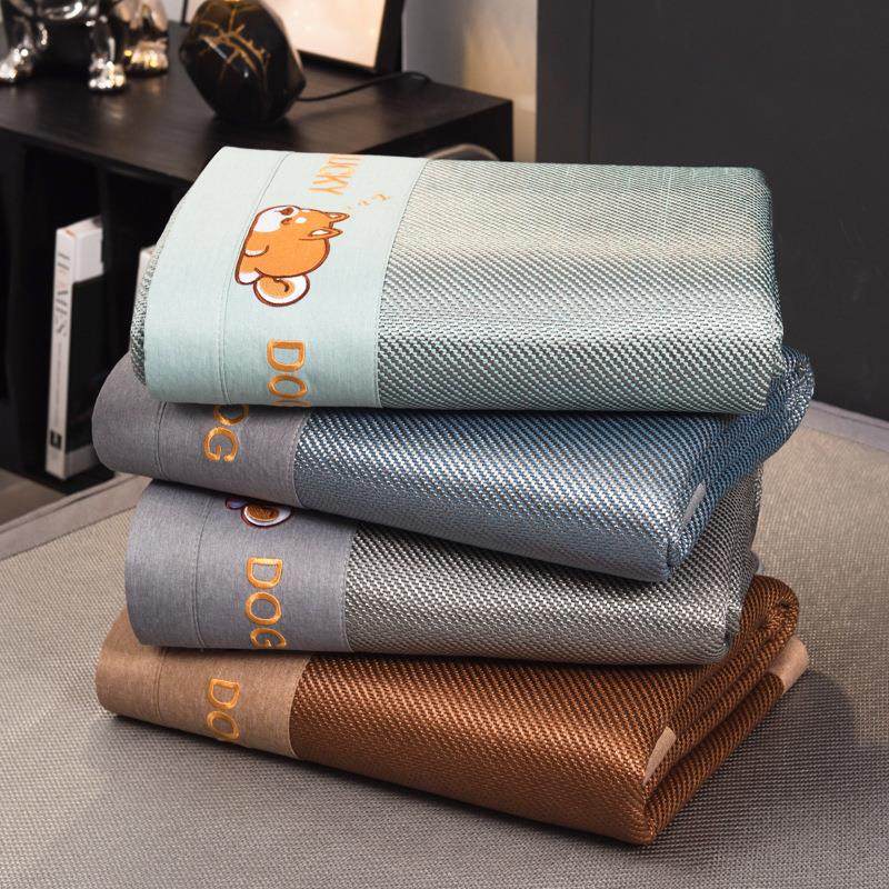 抗菌加厚绣花冰藤席优质凉席三件套家用冰丝席子草席夏季冰丝凉席,床上用品,藤席,淘宝优惠券,粉丝福利购,淘宝优惠卷