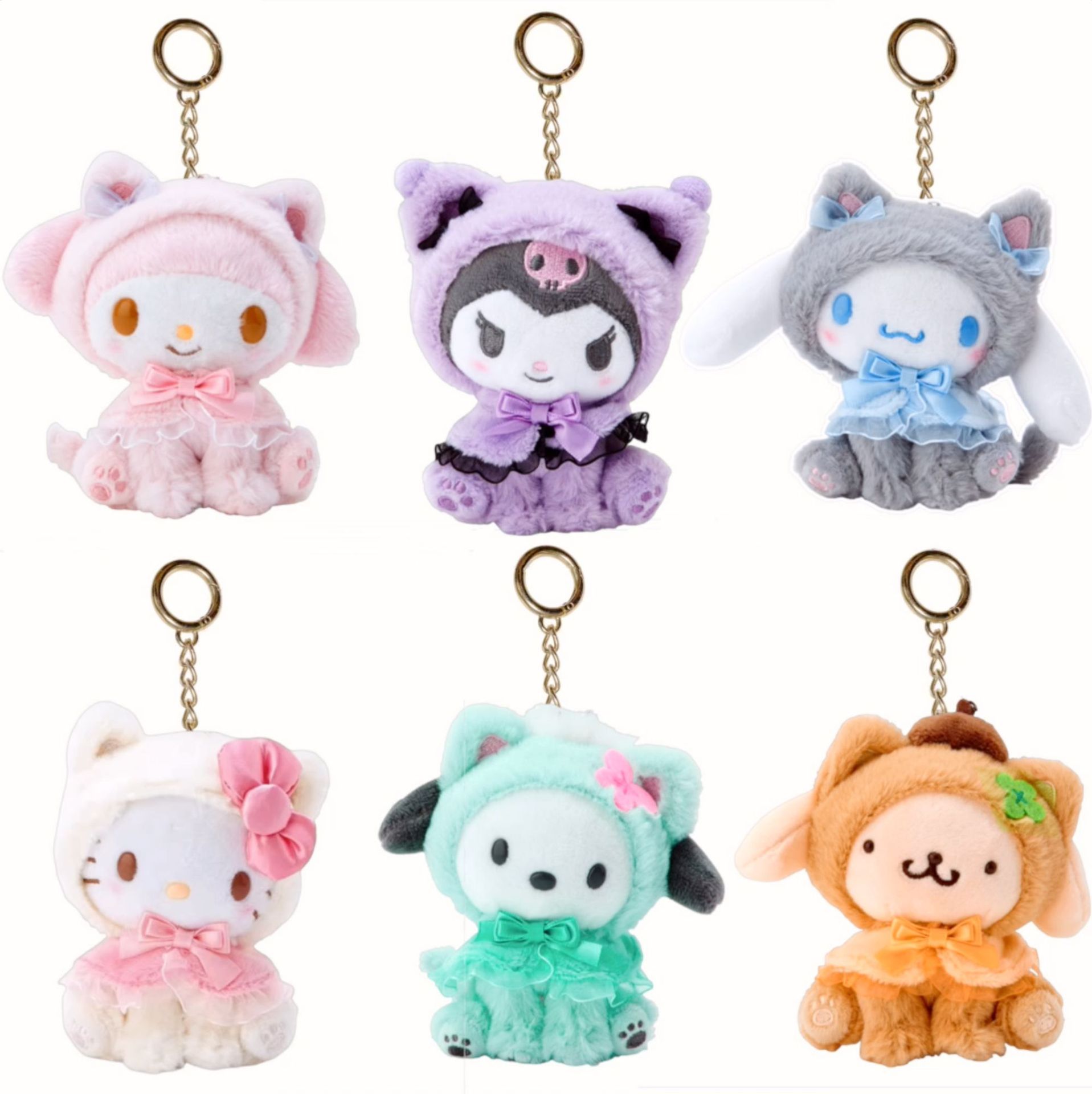 hellokitty玉桂狗库洛米挂件美乐蒂公仔凯蒂猫生日礼物玩偶可爱