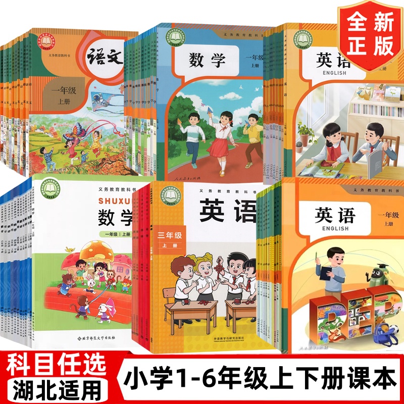 【湖北地区专用】正版2025适用人教版小学一二三四五六年级上下册语文数学英语全套教材课本教科书北师大外研版英语1-6年级语数英