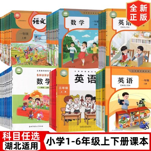 【湖北地区专用】正版2025适用人教版小学一二三四五六年级上下册语文数学英语全套教材课本教科书北师大外研版英语1-6年级语数英