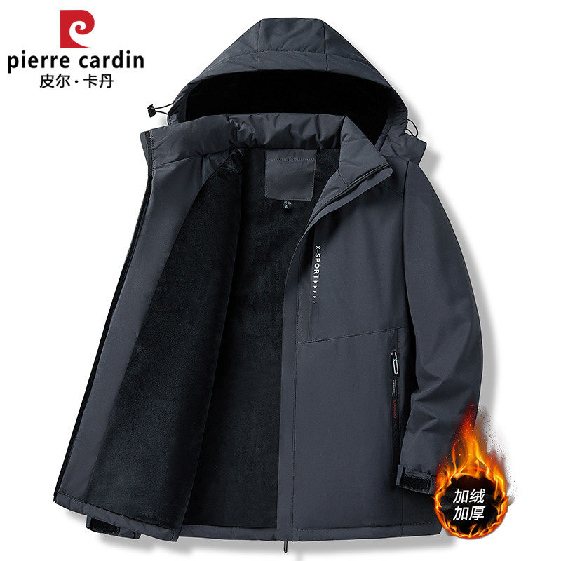 皮尔卡丹棉衣男士加绒户外休闲运动秋冬季新款防风外套大码外套男,男装,棉衣,淘宝优惠券,粉丝福利购,淘宝优惠卷