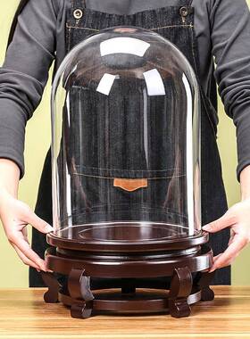 大号透明玻璃罩高档工艺礼品摆饰陈列摆件佛像珠宝展示罩蛋糕模型