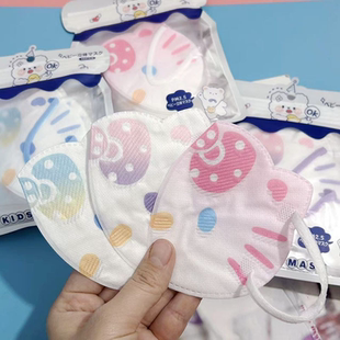 12岁儿童3d立体kt猫口罩卡通可爱上学专用透气不刺肤彩耳带