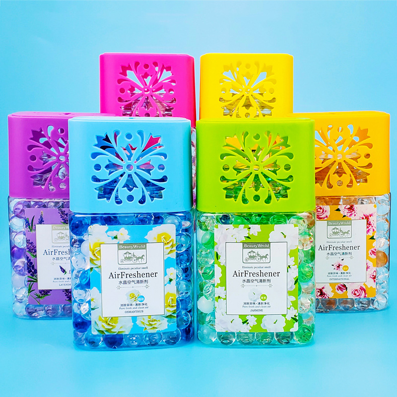 新款水晶香珠空气清新剂260g大容量固体清香剂厕所除臭除味香薰膏