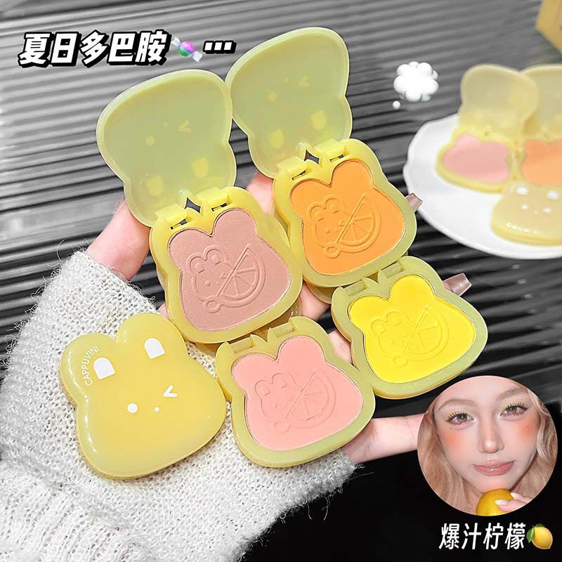 柠萌小兔多用粉单色哑光元气眼影平价学生少女腮红彩妆腮红/胭脂