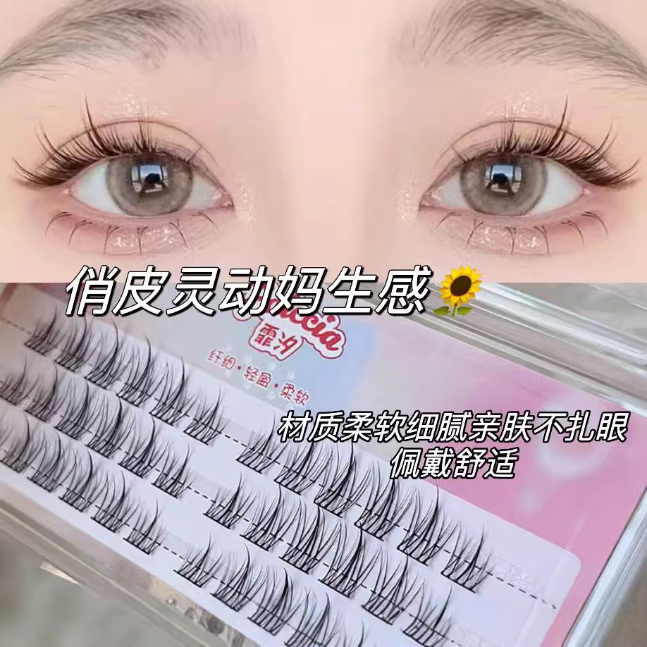 FAICCAI霏汐懒人太阳花三部曲假睫毛女自然仿真单簇眼睫毛FAICCIA