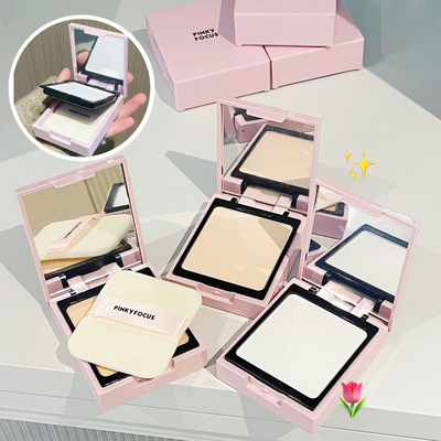 新款 柔焦雾感粉饼无粉感轻薄持久定妆控油哑光气垫蜜粉平价