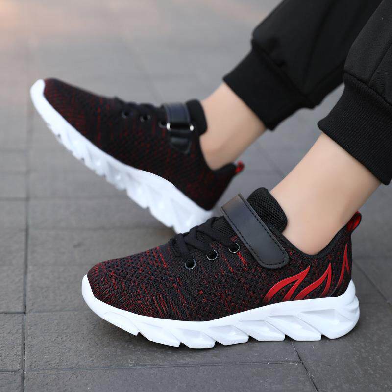 正货男童童鞋2023春秋季网面透气休闲运动鞋儿童软底中大童男孩旅