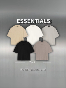 休闲情侣纯棉短袖 FOG 小众潮牌男士 ESSENTIALS复线美式 T恤 FSYZ