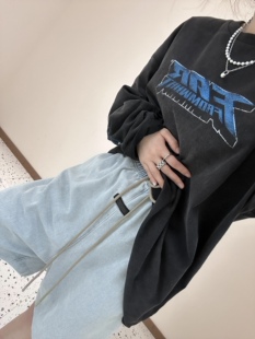 宽松牛仔短裤 FOG 潮牌高街水洗松紧五分裤 ESSENTIALS美式 男 FSYZ