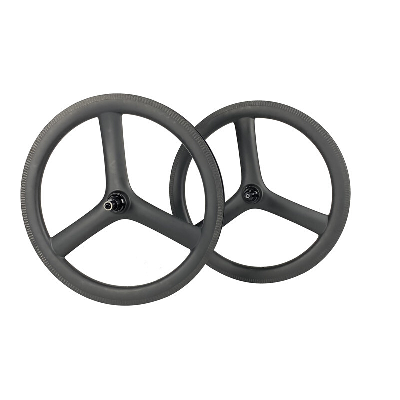 极速451碳纤维三刀轮406碟煞三刀轮349圈刹三刀轮20寸4Y51轮组摺