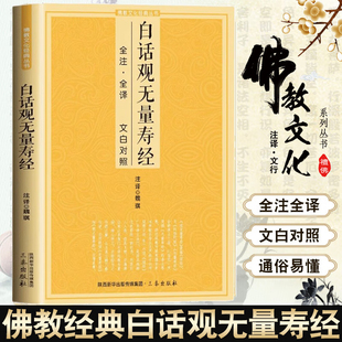 白话观无量寿经全注全译 文白对照佛说观无量寿fo经 fo说观无量寿佛经原文加注释译文 书籍透过fo法看世界寂静之道正念的奇迹