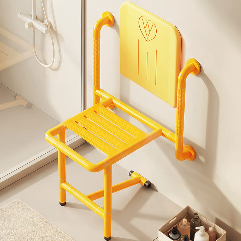 浴室折叠凳双扶手老人专用洗澡椅孕妇残疾人防滑淋浴间壁挂式凳子