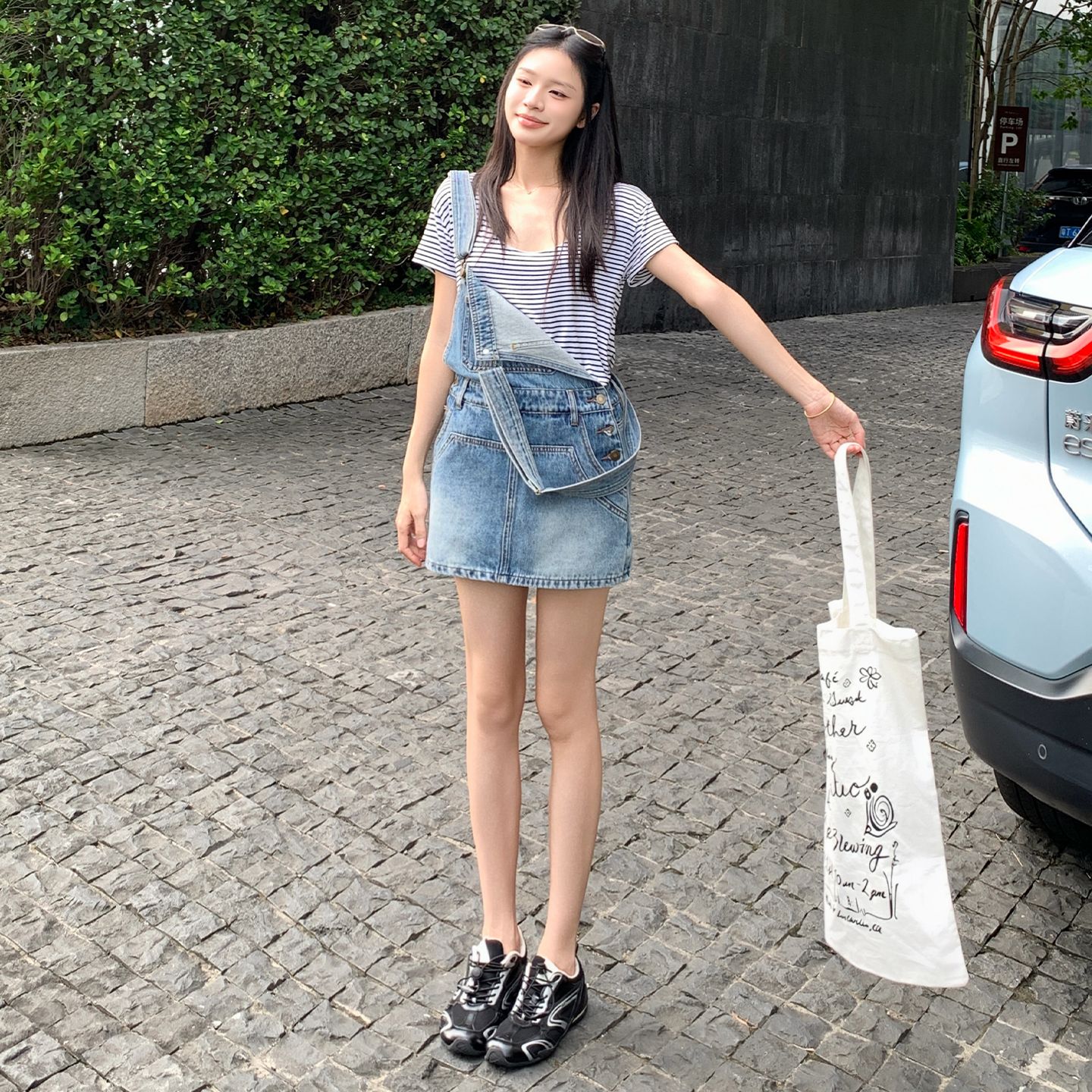 美式复古背带牛仔裤女2026夏牛仔裤
