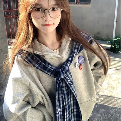 纯棉华棉复合卫衣女秋冬季