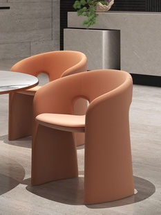 新罗奇堡沙发椅休闲咖啡厅餐厅桌椅异形椅子接待洽谈创意设计师促