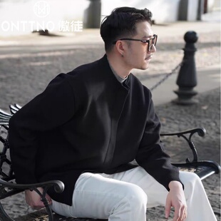 ONTTNO傲徒 秋冬季新品老钱枫开衫针织毛衣男士休闲简约百搭外套