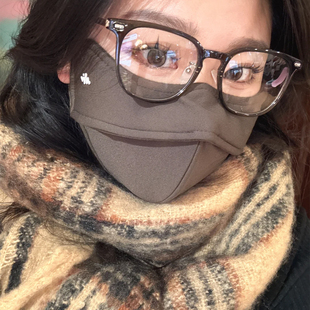 骑行口罩冬天防风防寒女高颜值防晒保暖成人秋冬季防冻脸3d立体
