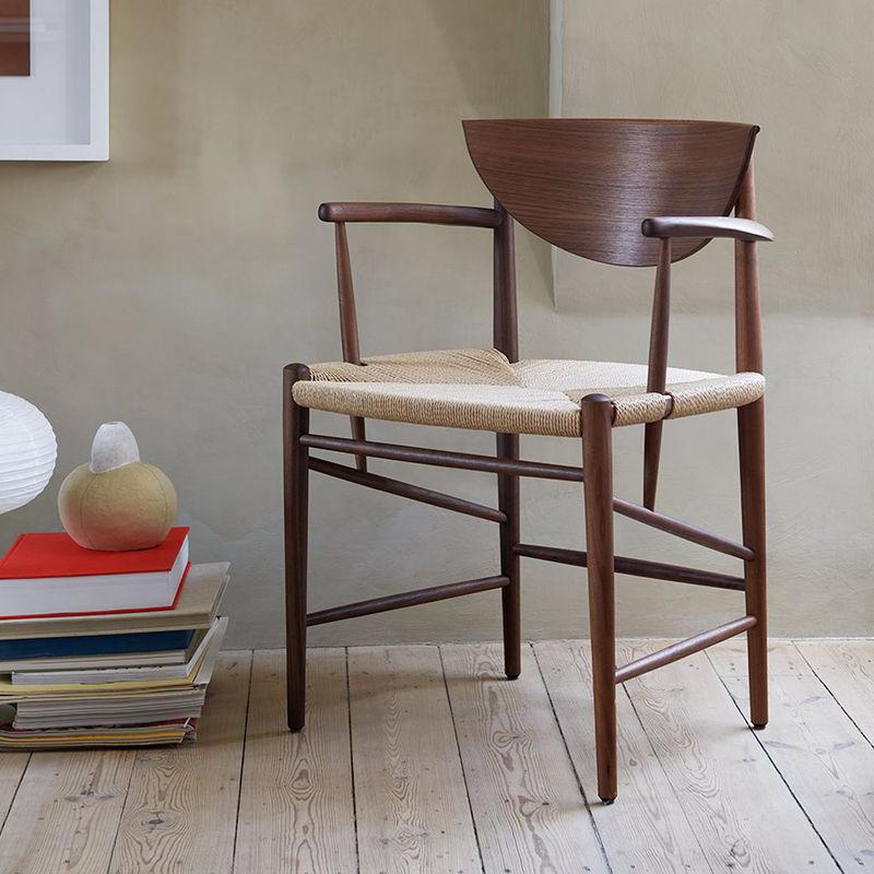 中古风实木餐椅现代简约轻奢