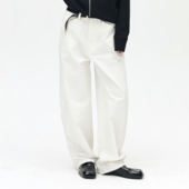 女春季 长裤 香蕉裤 oneup美式 休闲裤 子弯刀裤 黑色镰刀阔腿裤 白色裤