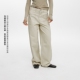 宽松直筒卡其色休闲裤 oneup洗褪做旧美式 子 女春季 全棉长裤 工装 裤