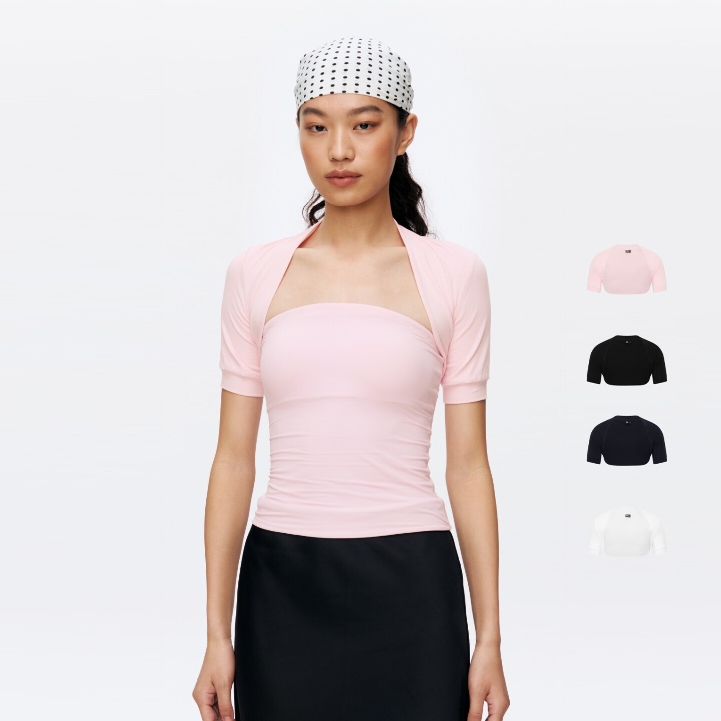 oneup弹力修身短款坎肩短袖运动外套女夏季叠穿健身服瑜伽上衣