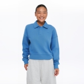 毛圈短款 毛衣外套女秋冬季 小个子宽松针织衫 oneup美式 polo衫 上衣